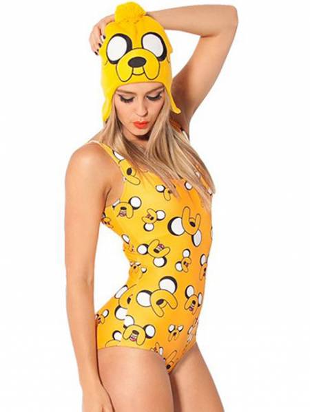 2015 Summer Lovely Jake Finn Cartoon One-piece Swimsuit