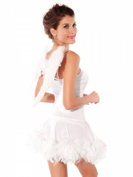 Vilanya 2 Pieces White Sleeveless Adult Sexy Angel Fairy Halloween Costumes For Women