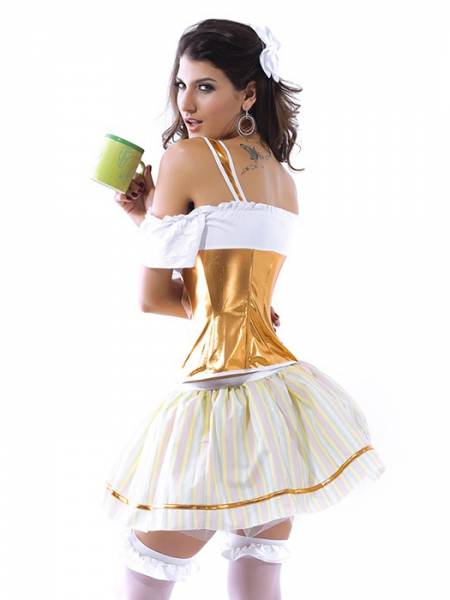 Vilanya 2 Pieces Oktoberfest Beer Girl Draped Great Halloween Costumes For Women