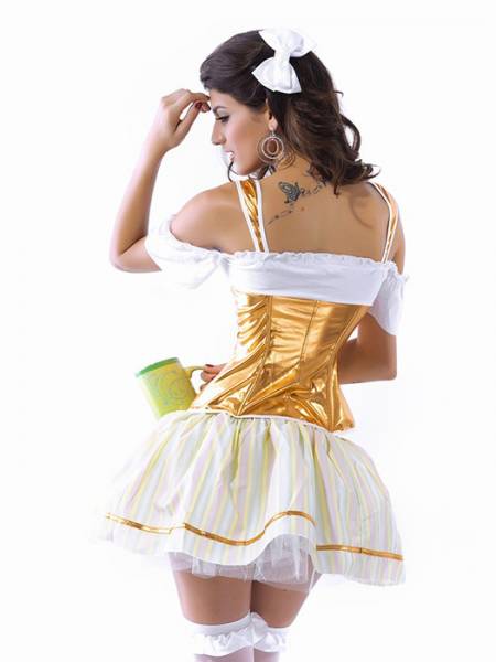 Vilanya 2 Pieces Oktoberfest Beer Girl Draped Great Halloween Costumes For Women