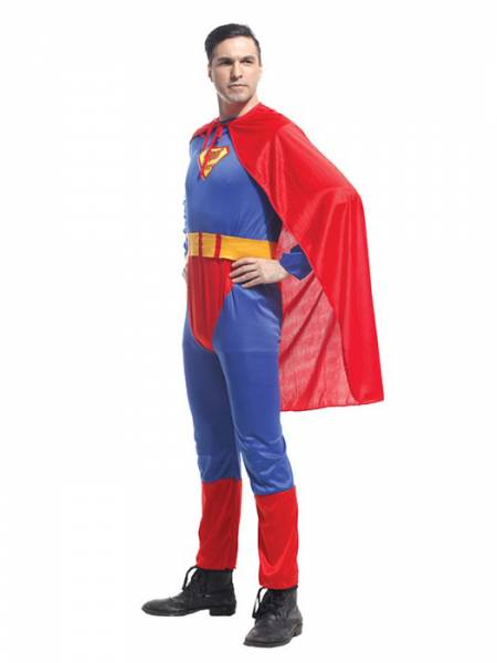 Vilanya Three Pieces Long Sleeve Adult Superman Male Halloween Costume Online