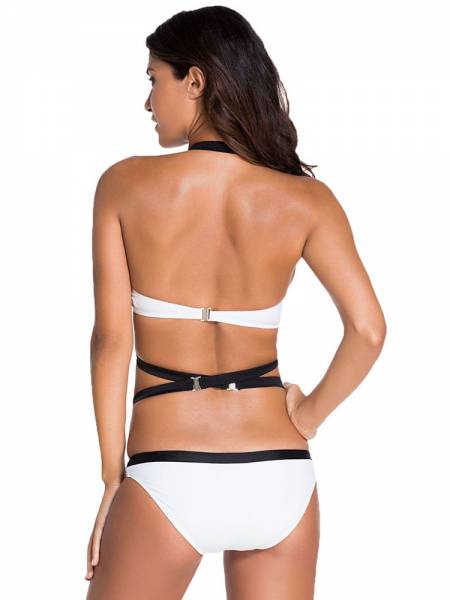 Unique Halterneck Push-up Underwired & Padded Bikini with Detachable Straps