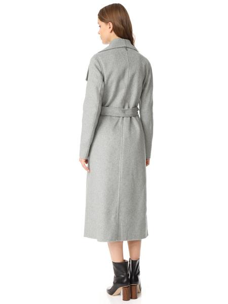 Brief Big Lapel Long Sleeves Extra Long Open Front Wrap Trench Coat Women