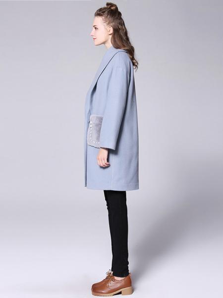 Press Studs Long Sleeves Big Lapel Thick Long Quilted Wool Coat Womens