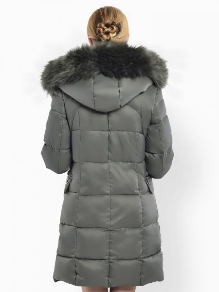 Two-way Zipper Long Deluxe Thick Faux Fur Hooded Women Down Parka Coat