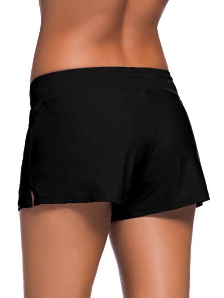 Smooth and Loose Fitting Elastic Drawstring Swimming Boardshort for Women