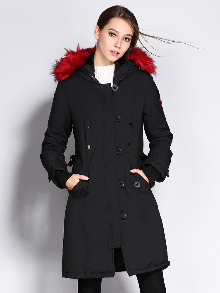 Long winter coat with fur hood pay