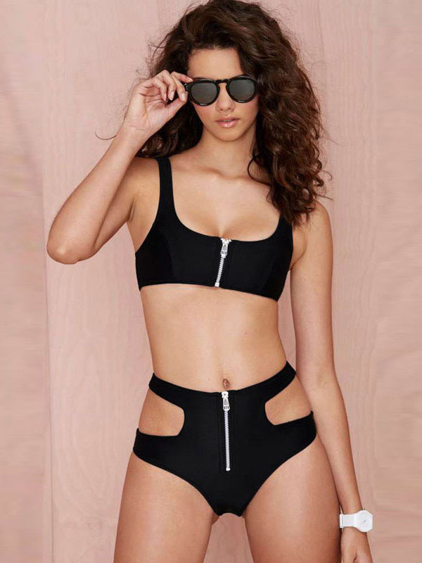 Deep End Sexy Women 2 Pieces Over-the-Should Straps High Waisted Bikini