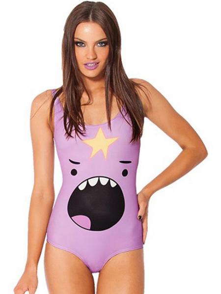 Lumpy Space Princess Shout Teddy Printed One Piece Swim Suit