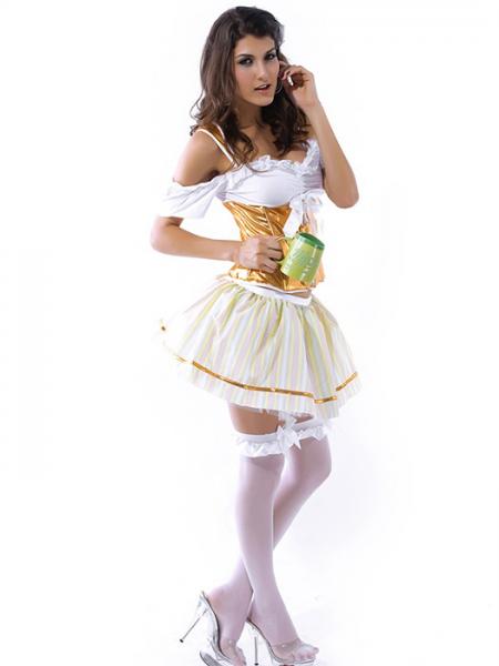 Vilanya 2 Pieces Oktoberfest Beer Girl Draped Great Halloween Costumes For Women