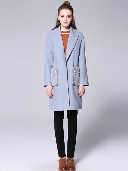 Press Studs Long Sleeves Big Lapel Thick Long Quilted Wool Coat Womens