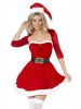 Vilanya Three Pieces Fluff Strapless Ruched Mini Dress Christmas Clothes for Women