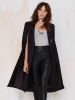 Fashion Cloak Style Open Front Lined Long Women Trench Coat for Autumn